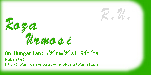 roza urmosi business card